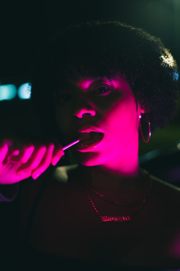 Woman at diner