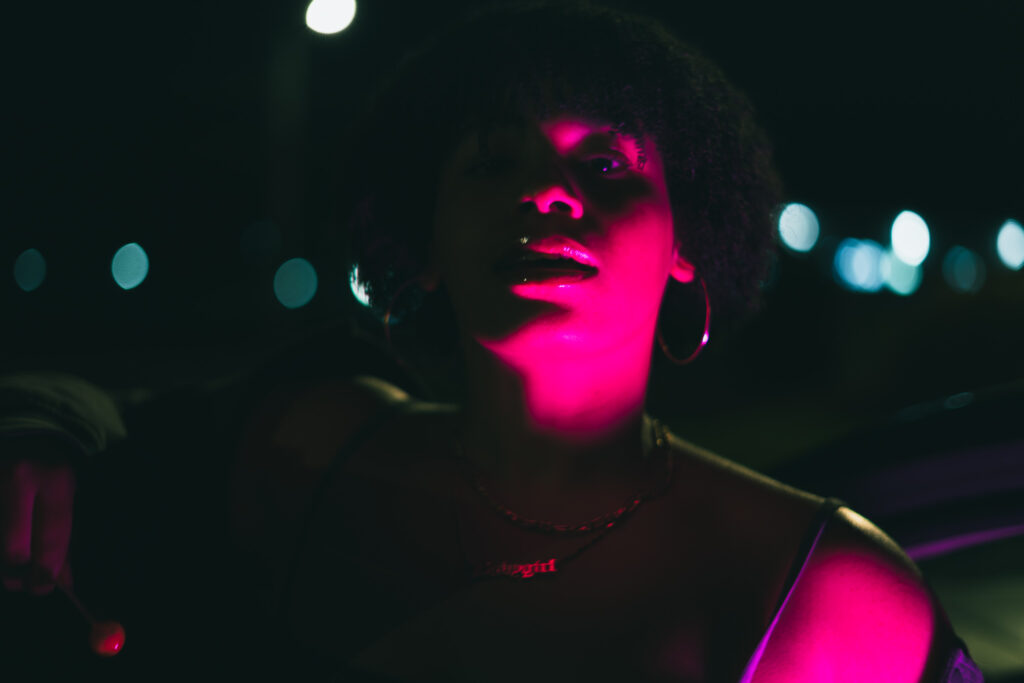 Photo of lady with glow
